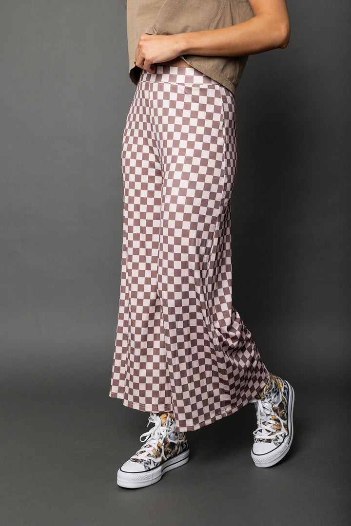 My Reputation Checkered Pants - Latte