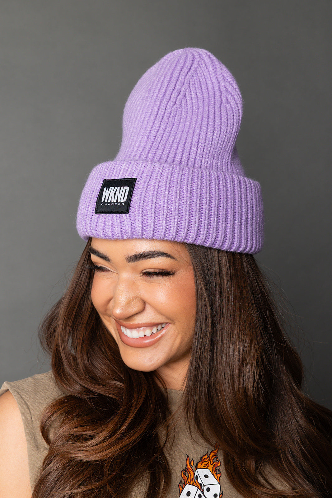 She's That Girl Knit Beanie - Purple