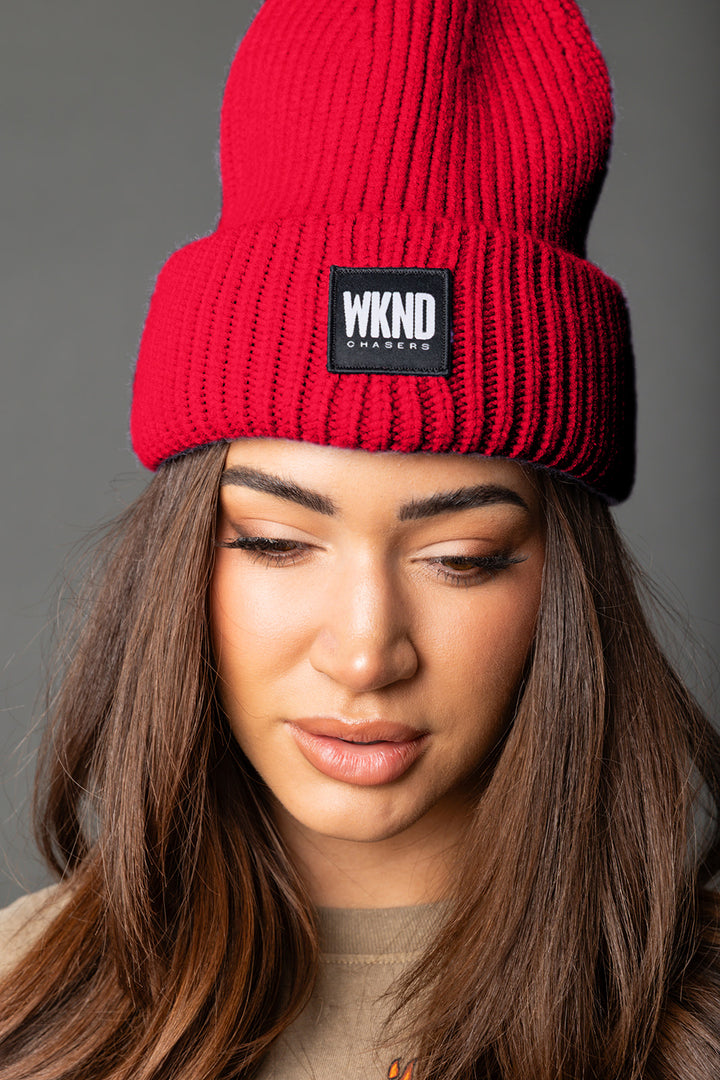 She's That Girl Knit Beanie - Red