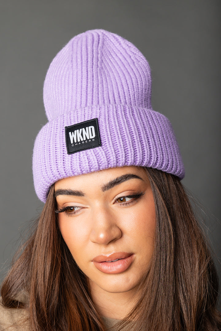 She's That Girl Knit Beanie - Purple