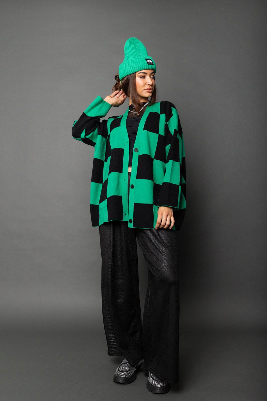 That's a Green Flag Cardigan