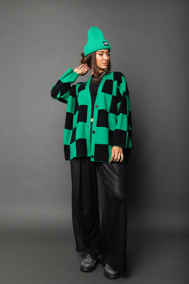 That's a Green Flag Cardigan