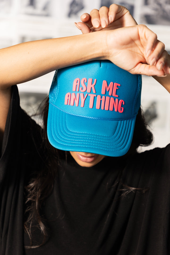 WKND Original Design: Ask Me Anything Trucker Hat