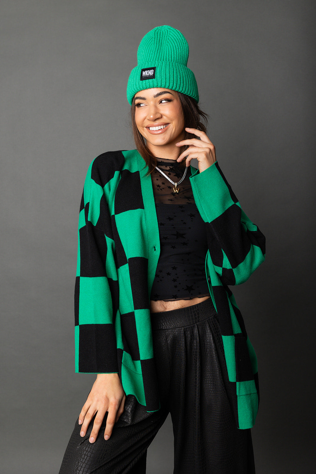 That's a Green Flag Cardigan