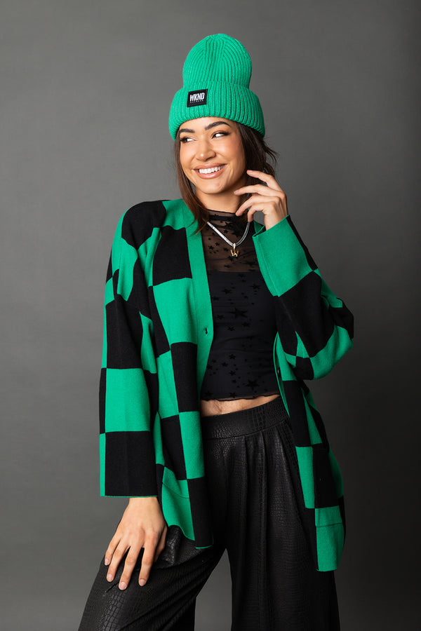 That's a Green Flag Cardigan