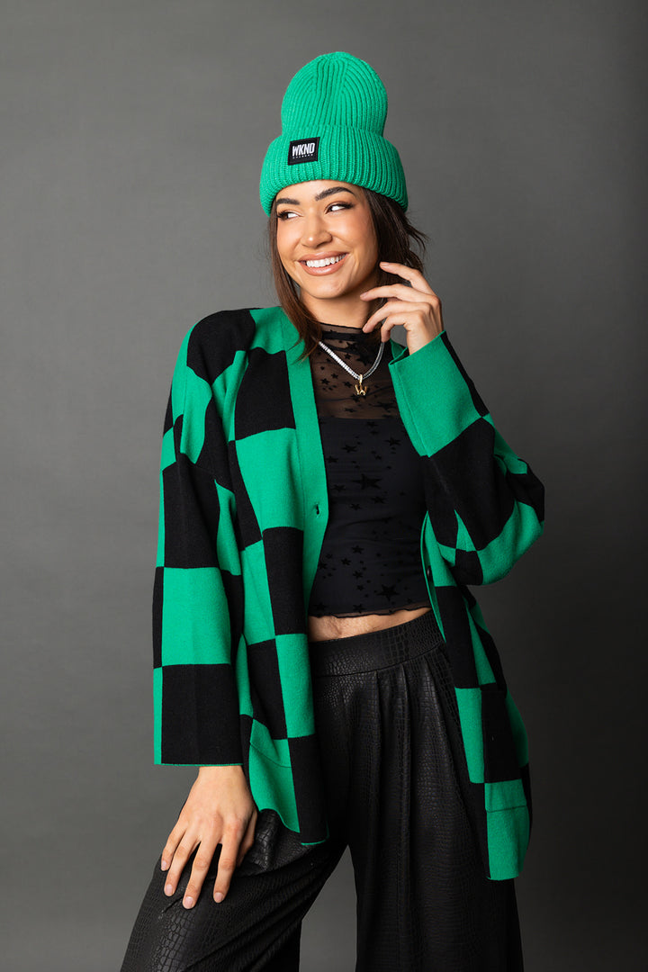 That's a Green Flag Cardigan