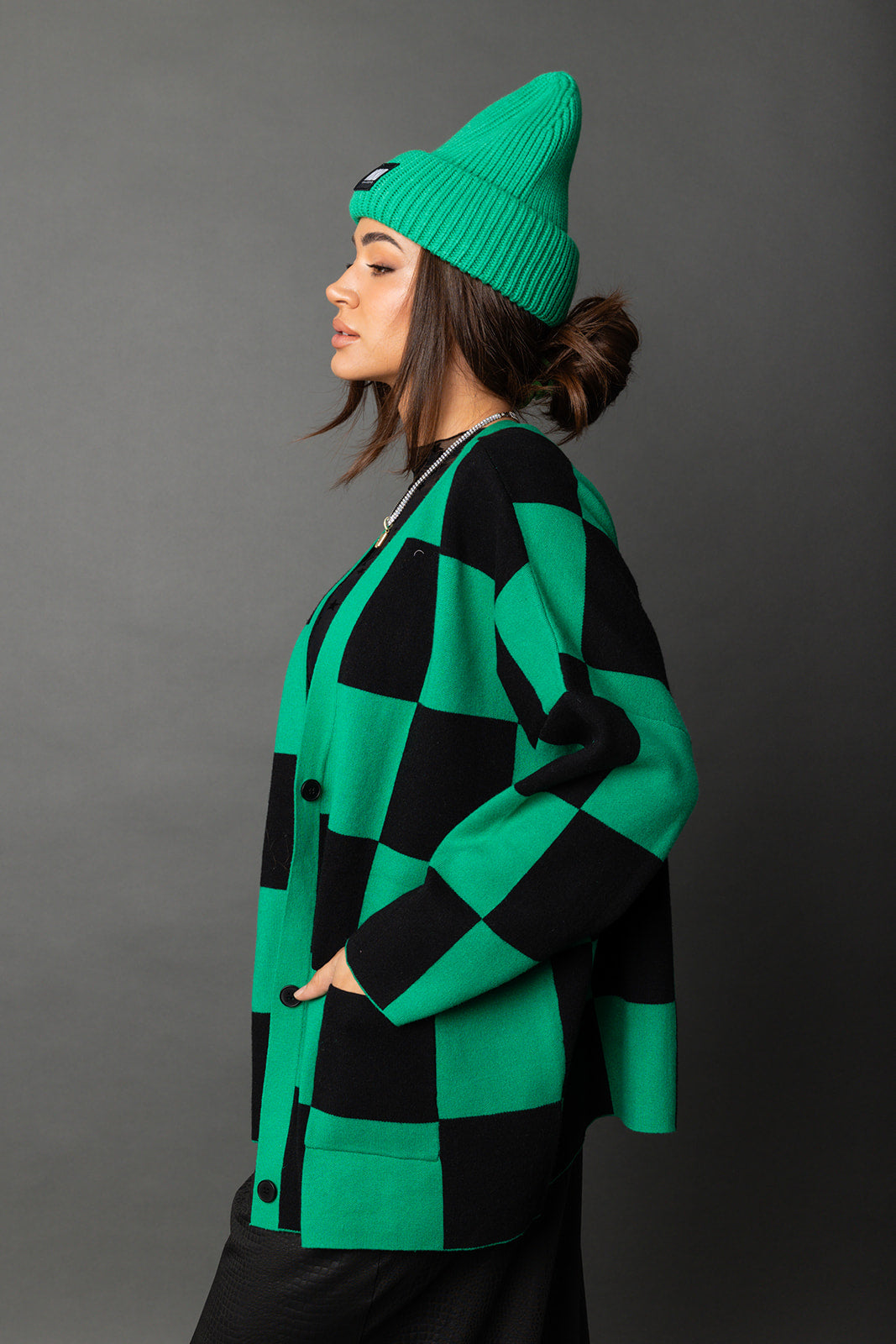 That's a Green Flag Cardigan