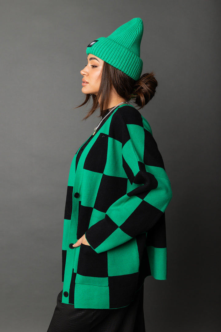 That's a Green Flag Cardigan