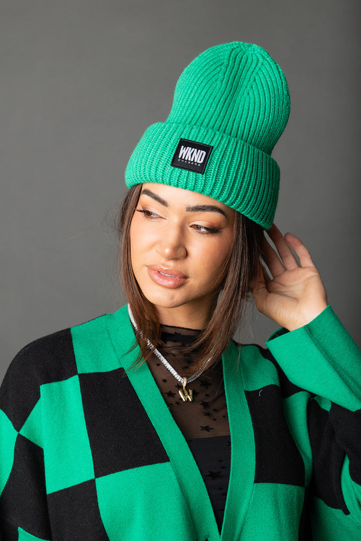 She's That Girl Knit Beanie - Green