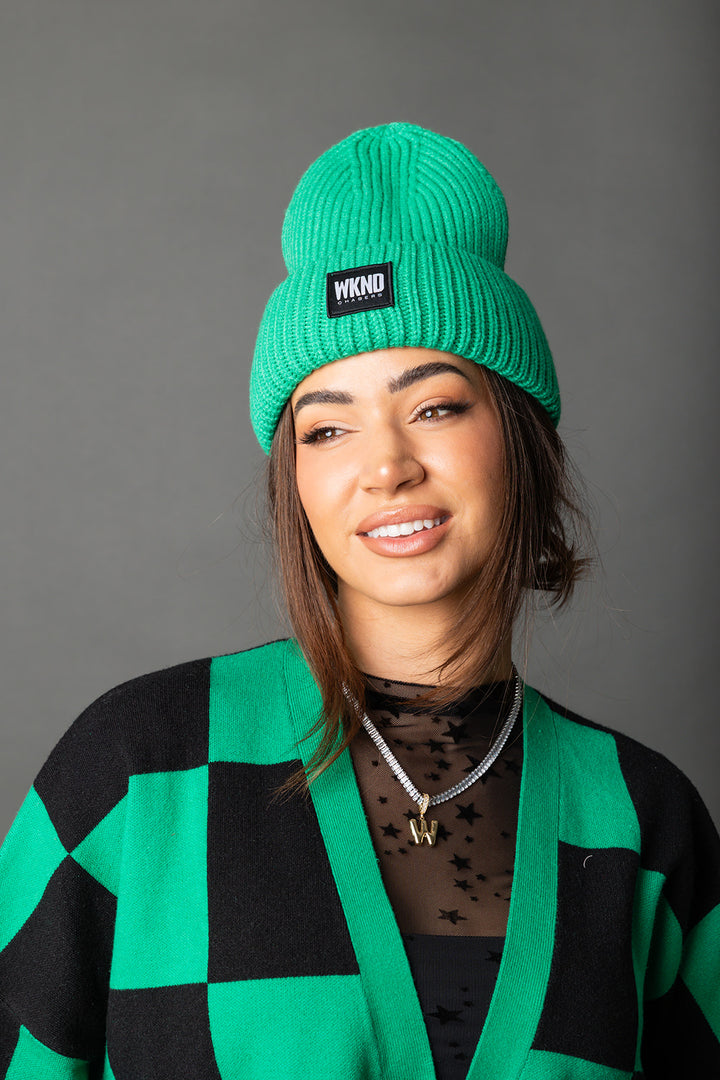 She's That Girl Knit Beanie - Green