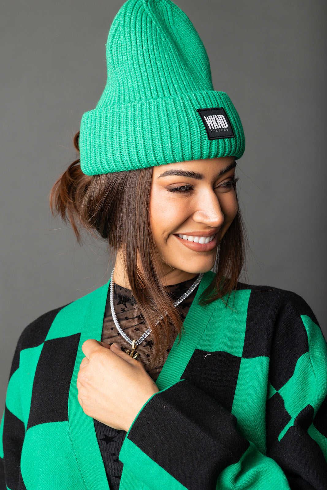 She's That Girl Knit Beanie - Green