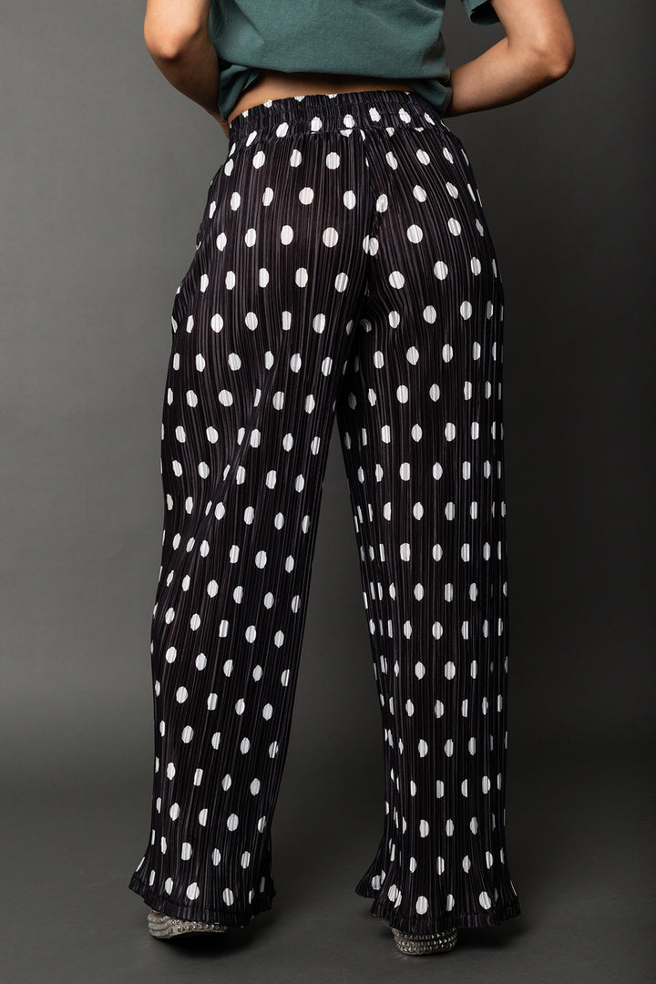 Polka Dot Plisse Pants