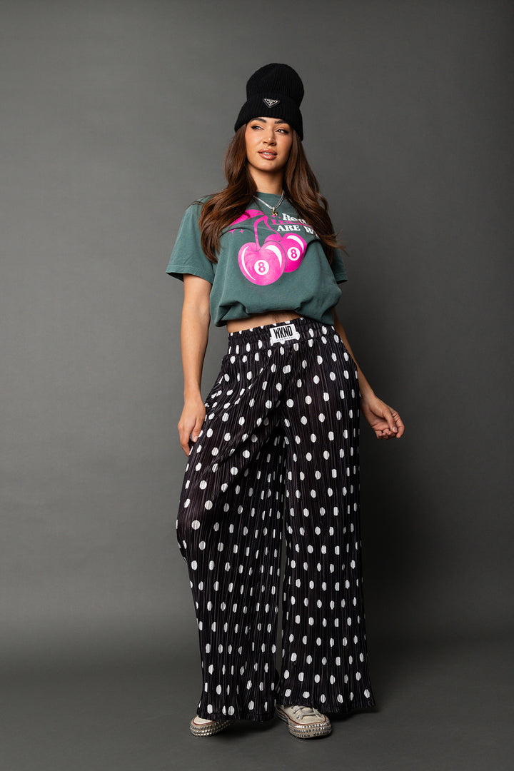 Lucky Girl Cherry Tee - Emerald