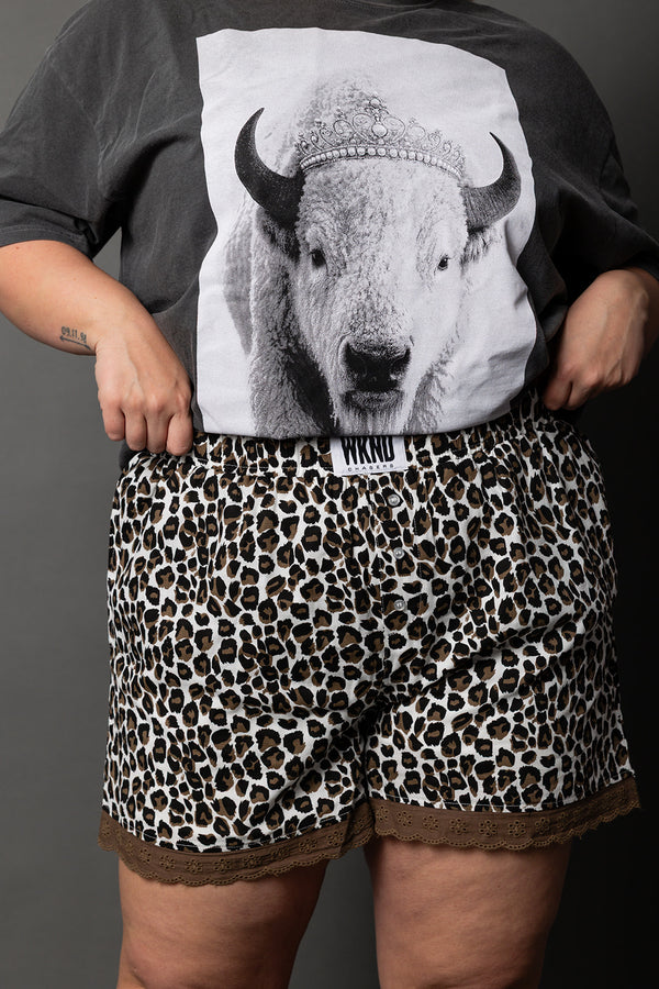 Wild Ones Boxer Shorts - white leopard