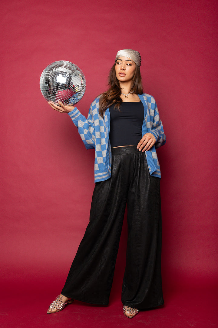 The Chexx Oversized Cardigan - Blue