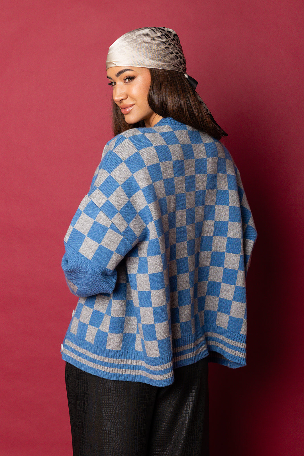 The Chexx Oversized Cardigan - Blue
