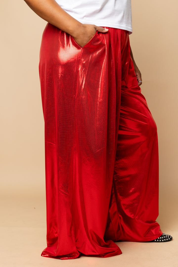 Living in The Moment Pants- Crimson