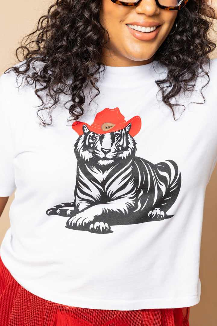 Can't Be Tamed Tiger Tee - White