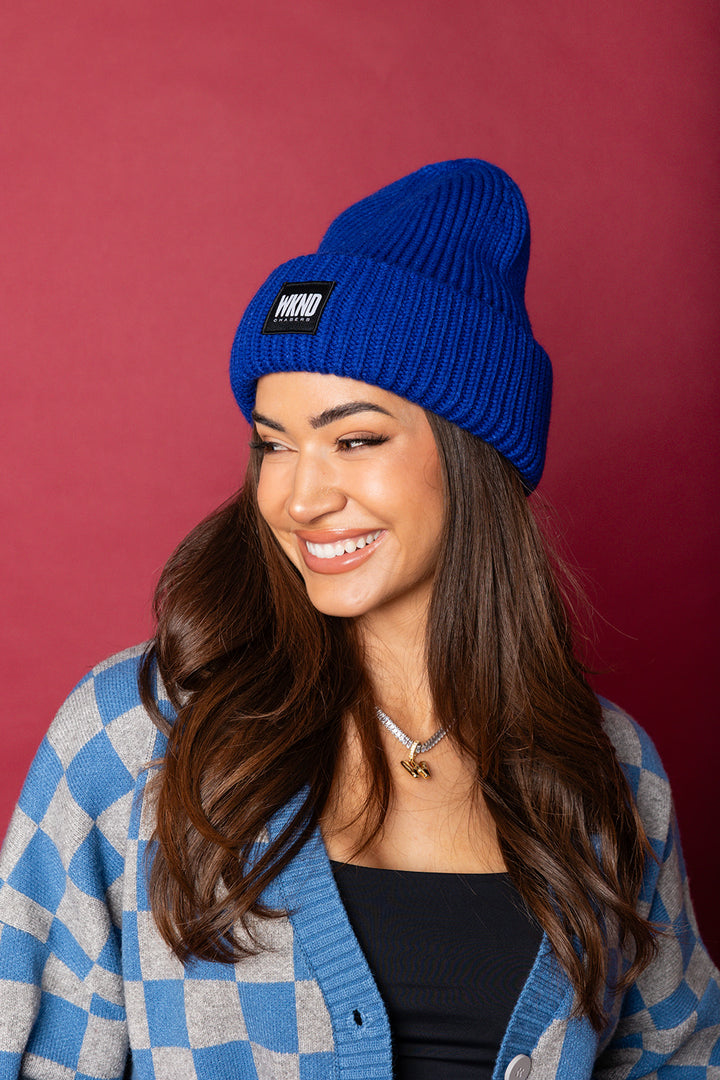 She's That Girl Knit Beanie - Blue