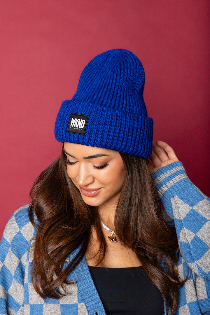 She's That Girl Knit Beanie - Blue