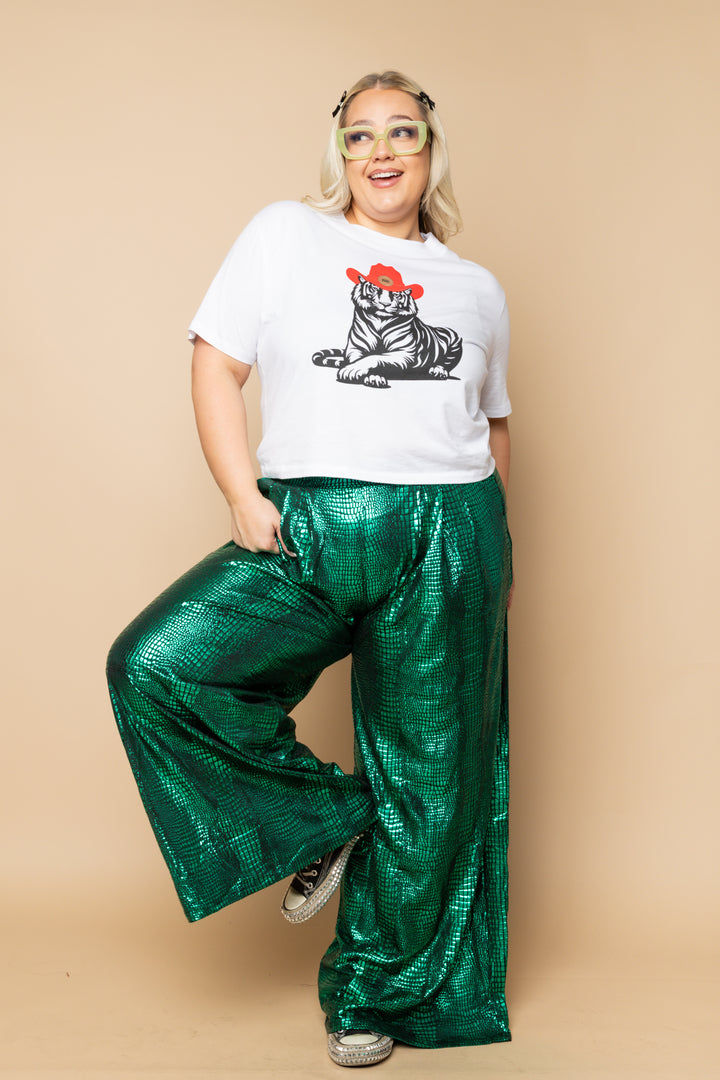 Told You So Metallic Pants - Mermaid