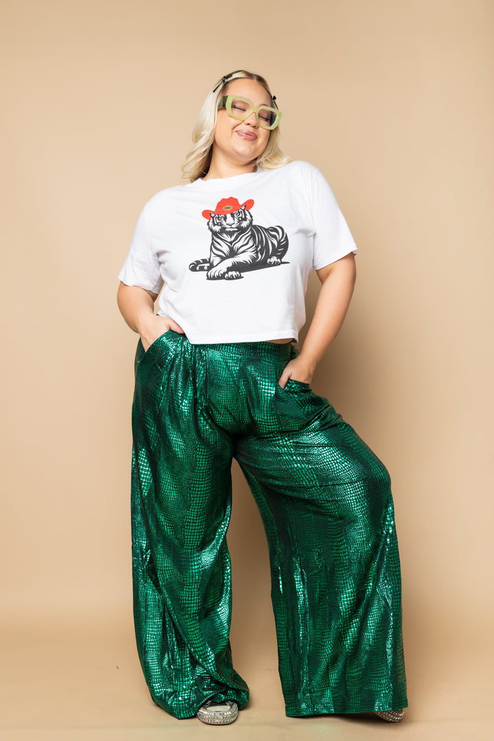 Told You So Metallic Pants - Mermaid