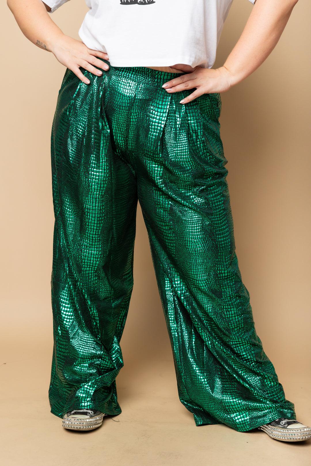 Told You So Metallic Pants - Mermaid
