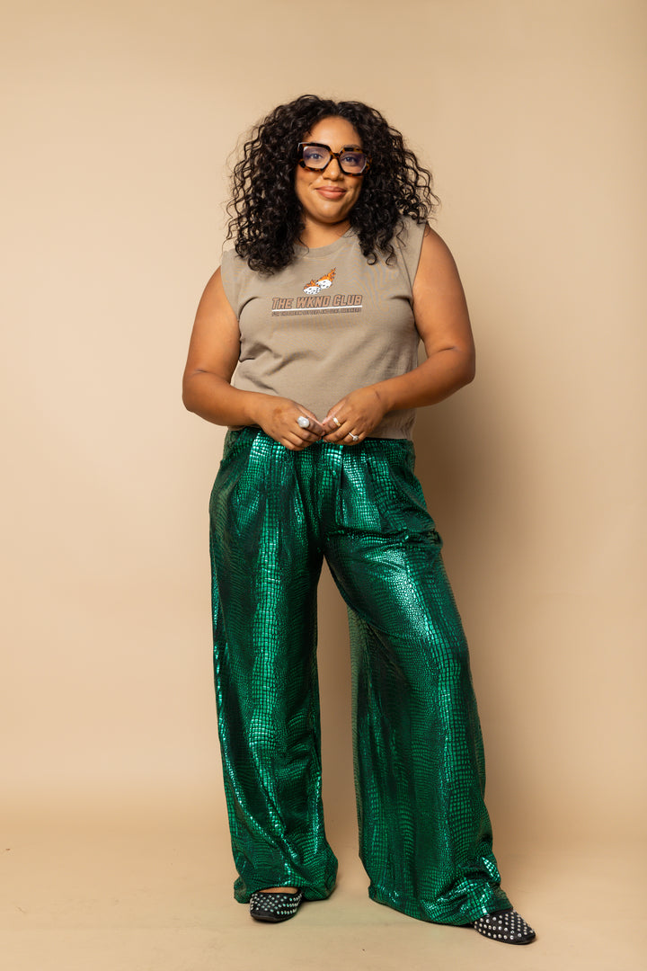 Told You So Metallic Pants - Mermaid