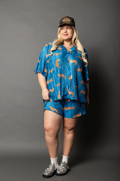 On the Prowl Plisse Leopard Set