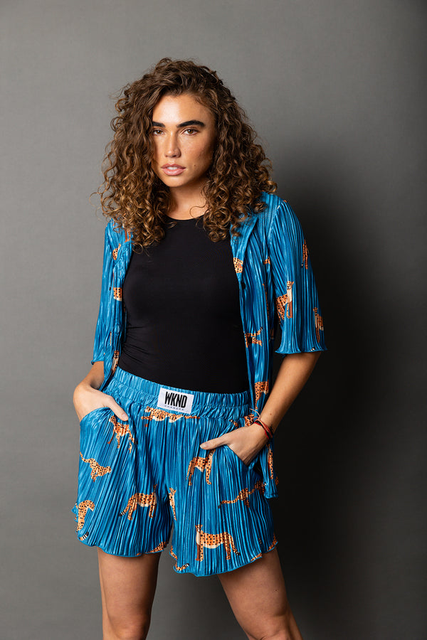 On the Prowl Plisse Leopard Set