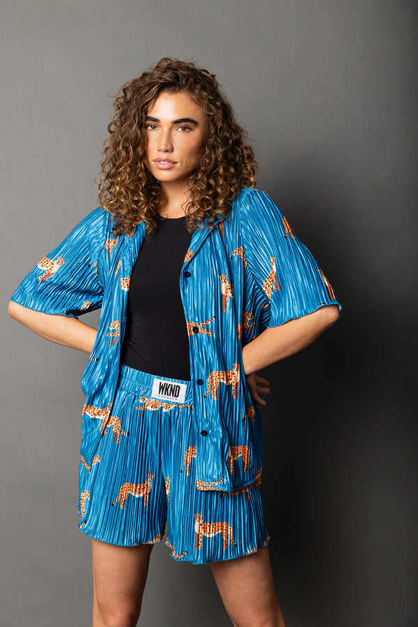 On the Prowl Plisse Leopard Set