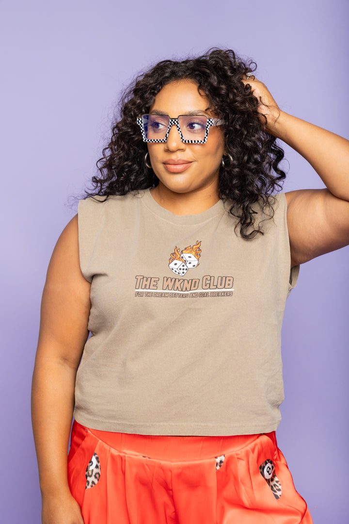Betting on Myself Muscle Tee - Tan