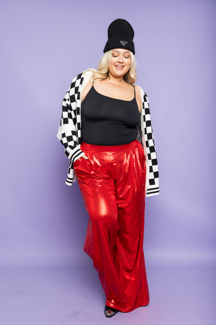 Living in The Moment Pants- Crimson