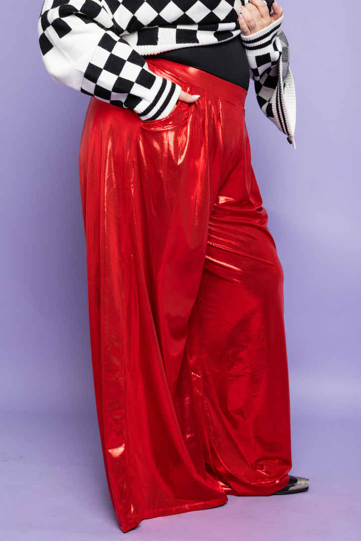 Living in The Moment Pants- Crimson