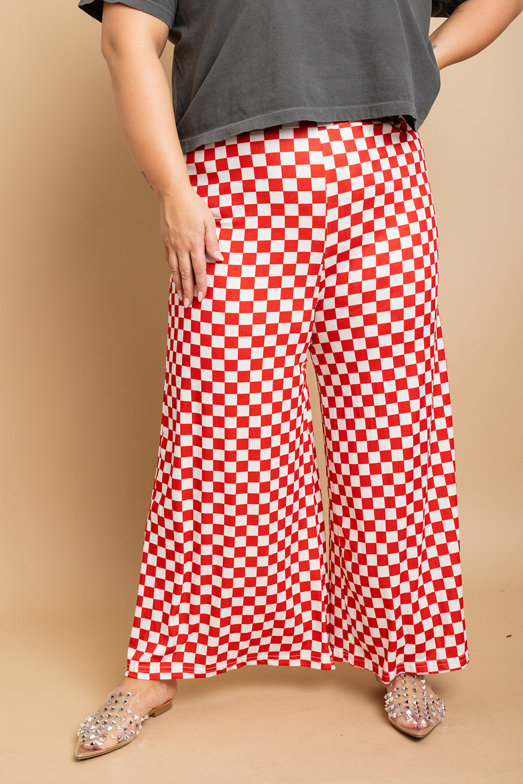 My Reputation Checkered Pants - Red