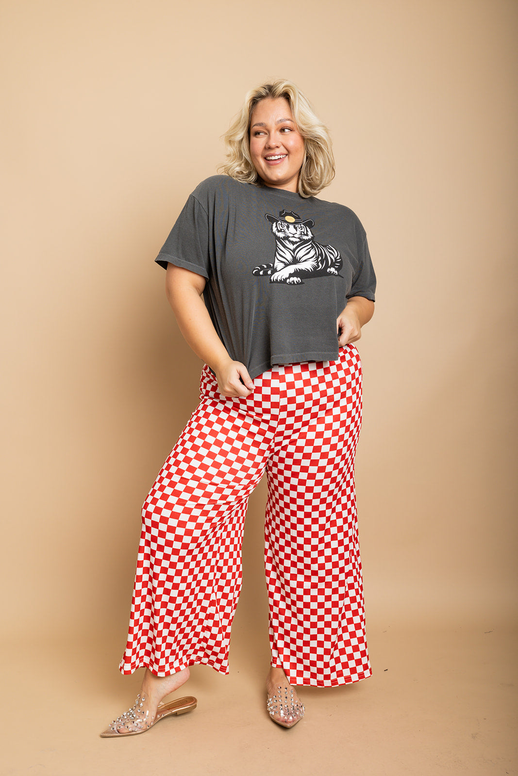 My Reputation Checkered Pants - Red