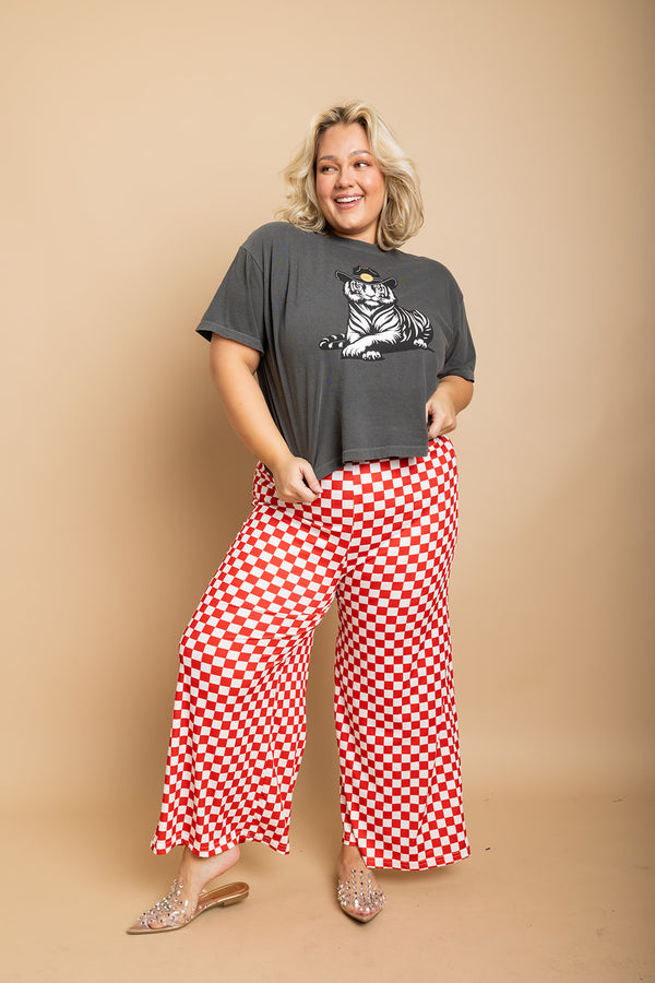 My Reputation Checkered Pants - Red