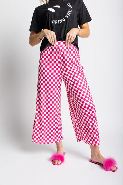 My Reputation Checkered Pants - Pink