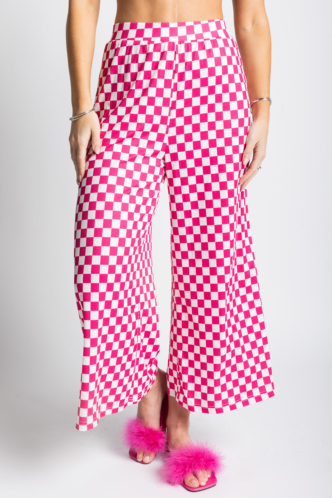 My Reputation Checkered Pants - Pink [S-3X]