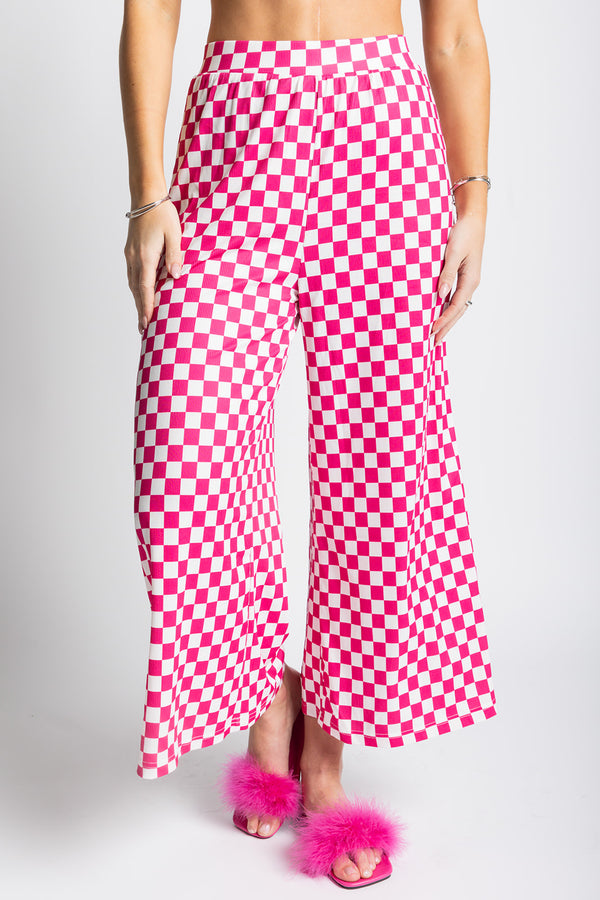My Reputation Checkered Pants - Pink
