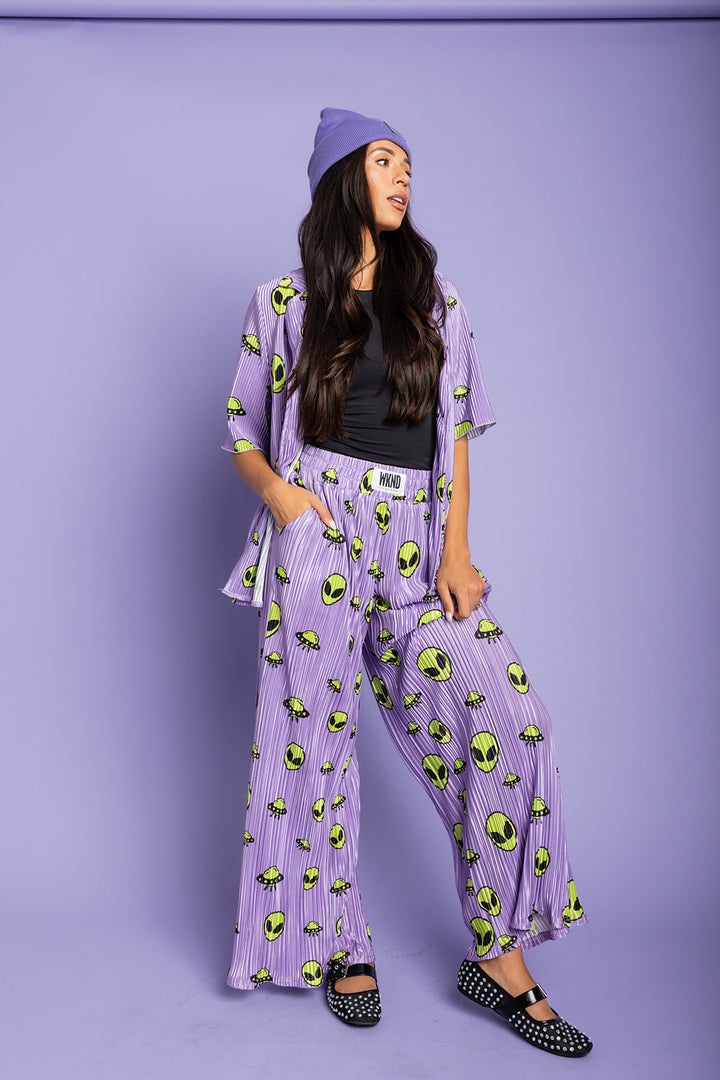 Out of This World Plisse Pants