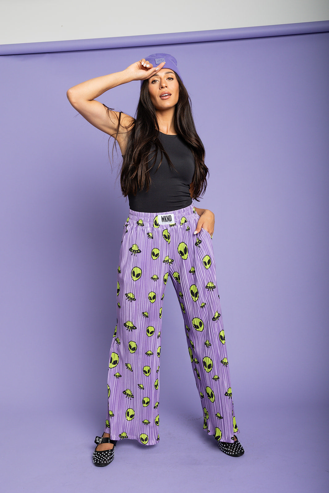 Out of This World Plisse Pants