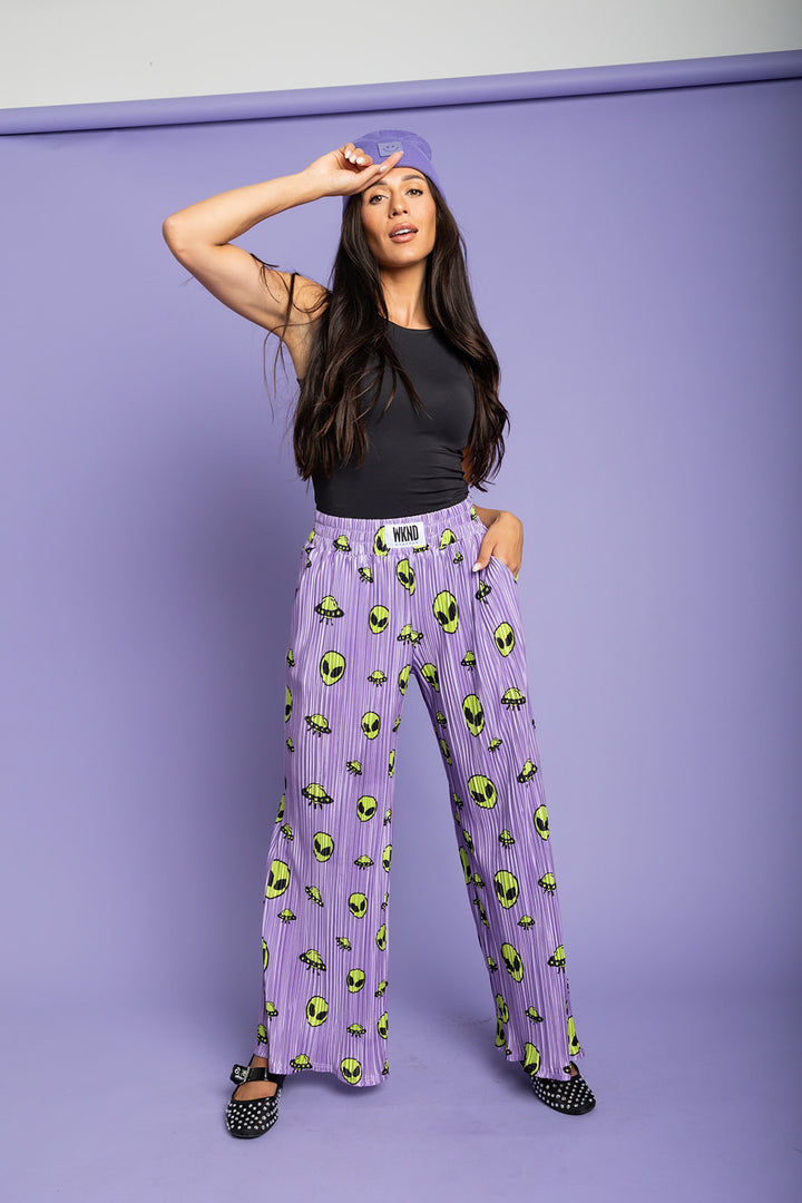 Out of This World Plisse Pants
