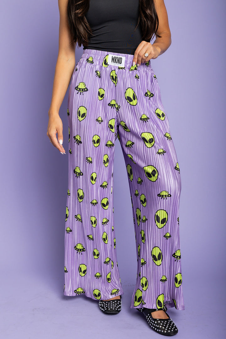 Out of This World Plisse Pants