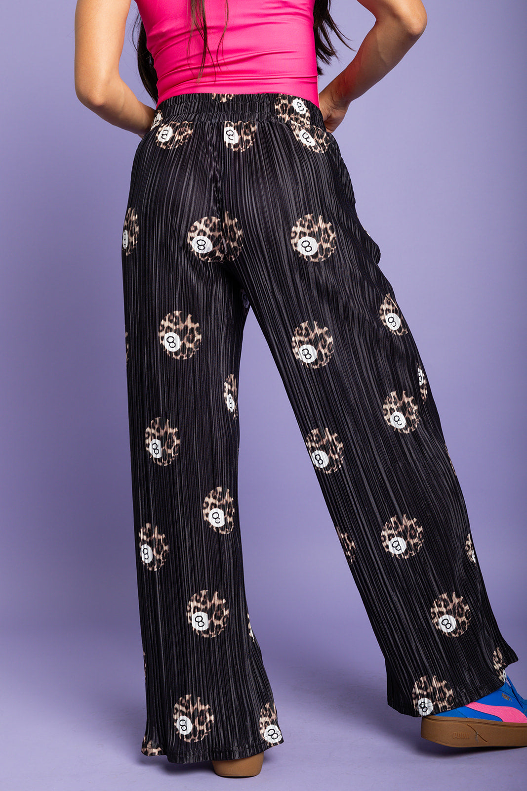 She's Lucky 8 Ball Plisse Pants