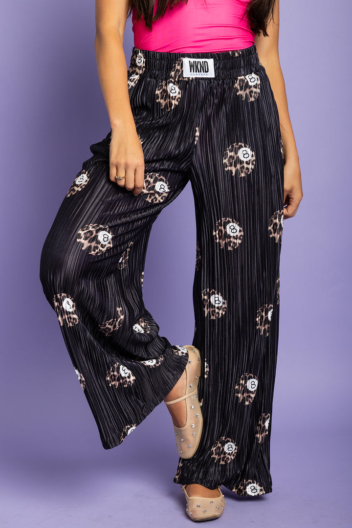 She's Lucky 8 Ball Plisse Pants
