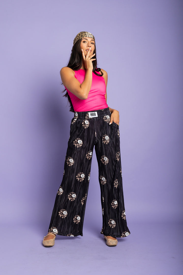 She's Lucky 8 Ball Plisse Pants