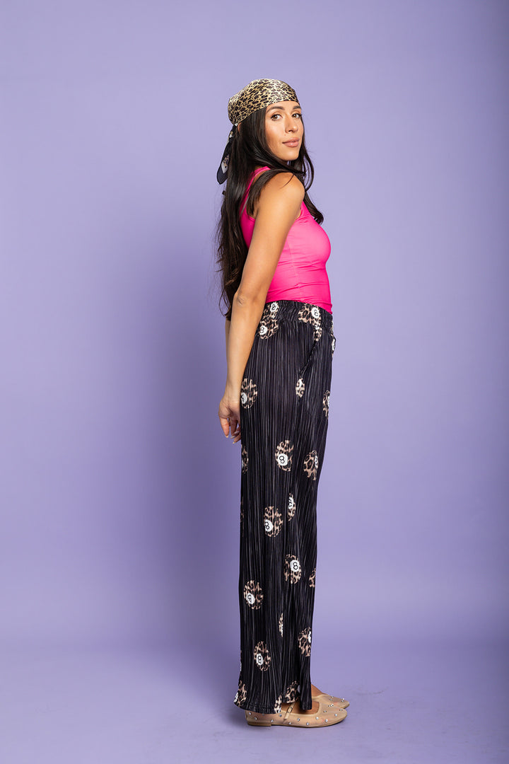 She's Lucky 8 Ball Plisse Pants