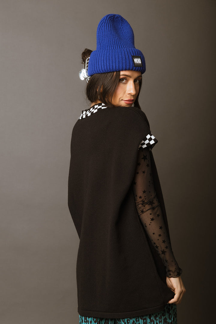 Too Cool Checkered Knit Top