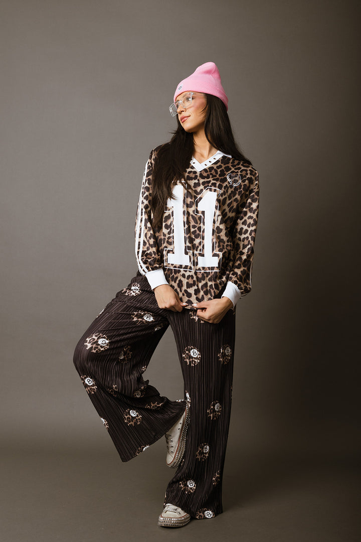 WKND Club Leopard Polo Top